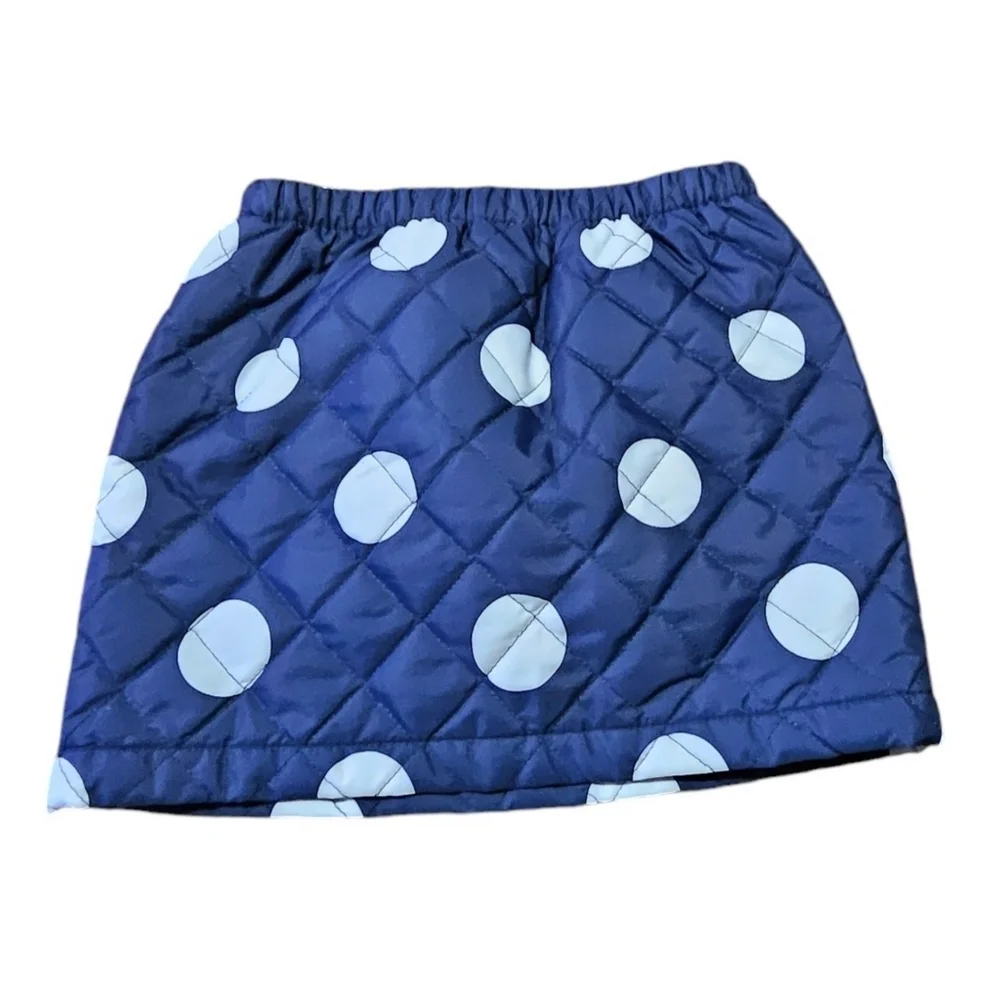 Gymboree Quilted Polka Dot Skirt Navy & White Size 5